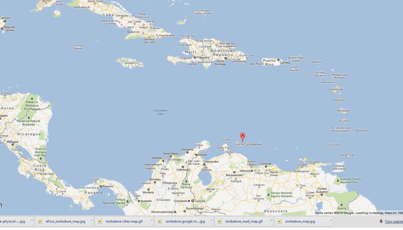 map of Netherlands Antilles Caribbean